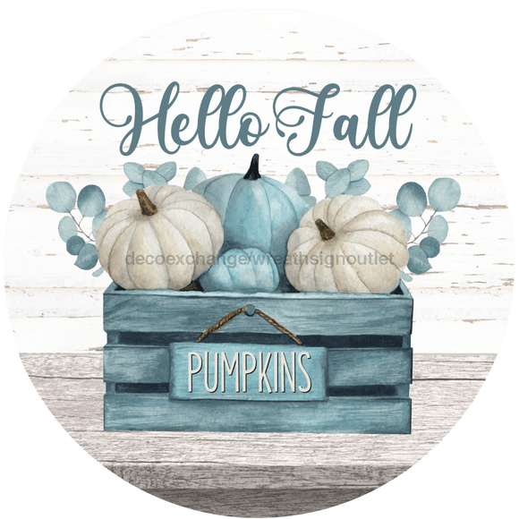 Fall Sign Thanksgiving Decoe-4540 Wreath 8 Metal Round