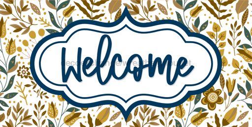 Fall Sign Welcome Decoe-4515 For Wreath 6X12 Metal 10