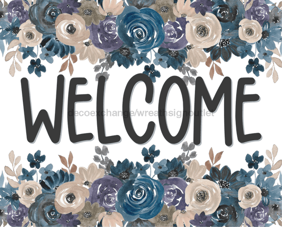 Fall Sign Welcome Decoe-4525 For Wreath 8X10 Metal 10