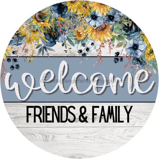 Fall Sign Welcome Decoe-4555 For Wreath 10 Round Metal