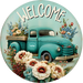 Fall Sign Welcome Decoe-4559 For Wreath 10 Round Metal