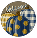 Fall Sign Welcome Pumpkin Wood Sign Pcd-051-Dh 18 Door Hanger Wood Round