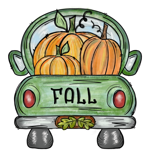 Fall Truck with Pumpkins, wood sign, DECOE-W-001 - DecoExchange®