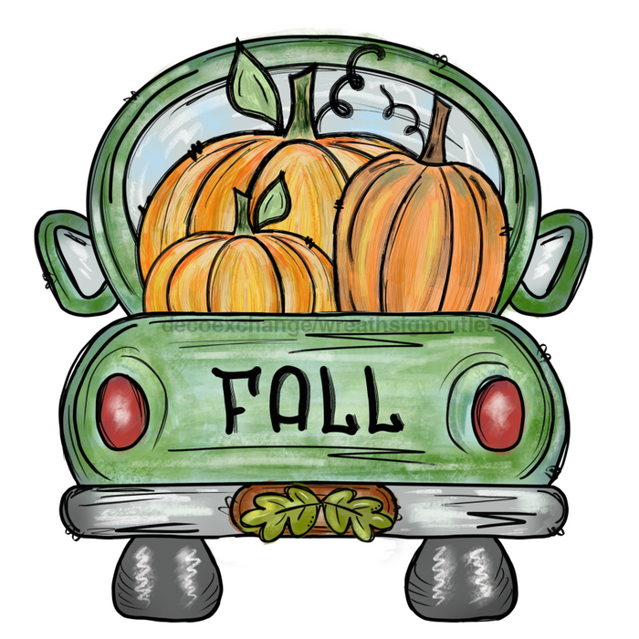Fall Truck with Pumpkins, wood sign, DECOE-W-001 - DecoExchange®