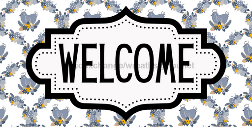 Farmhouse Welcome Sign, DCO-01239, Sign For Wreath, 6x12" Metal Sign - DecoExchange®