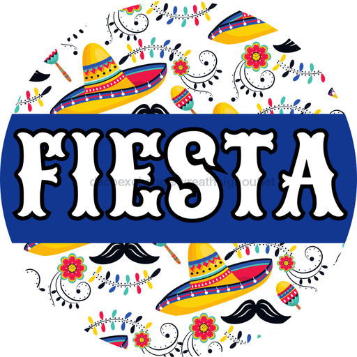 Fiesta Door Hanger Dbj-0017-Dh Sign For Wreath 18 Round