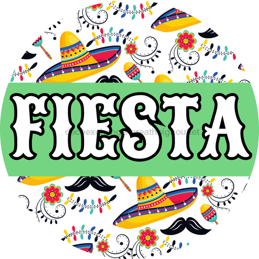 Fiesta Door Hanger Dbj-0021-Dh Sign For Wreath 18 Round