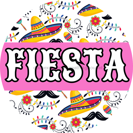 Fiesta Door Hanger Dbj-0024-Dh Sign For Wreath 18 Round