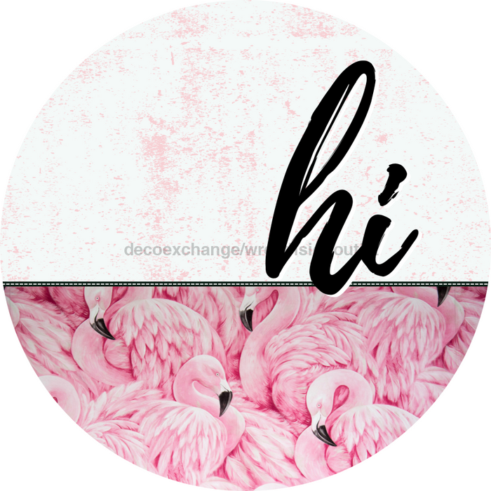 Flamingo Door Hanger Dco-01564-Dh 18’ Round Wood
