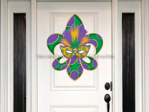 Fleur De Lis Sign Mardi Gras Louisiana Wood Sign Door Hanger Decoe-W-170 22