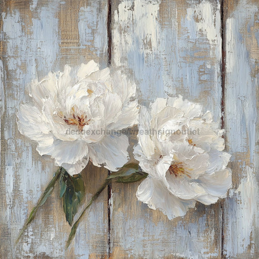 Floral Sign, Peonies Sign, DCO-02335, Sign For Wreath, 10x10 Metal Sign