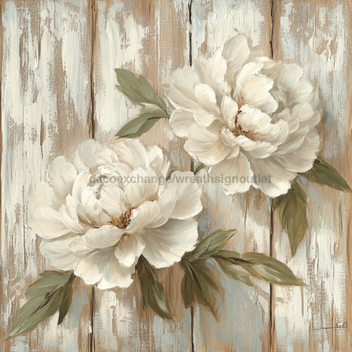 Floral Sign, Peonies Sign, DCO-02376, Sign For Wreath, 10x10 Metal Sign