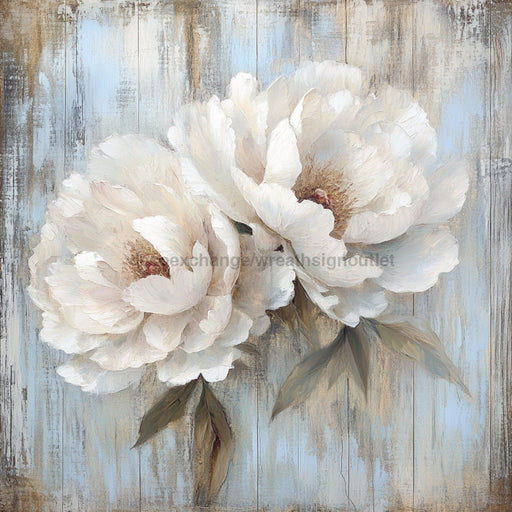 Floral Sign, Peonies Sign, DCO-02382, Sign For Wreath, 10x10 Metal Sign