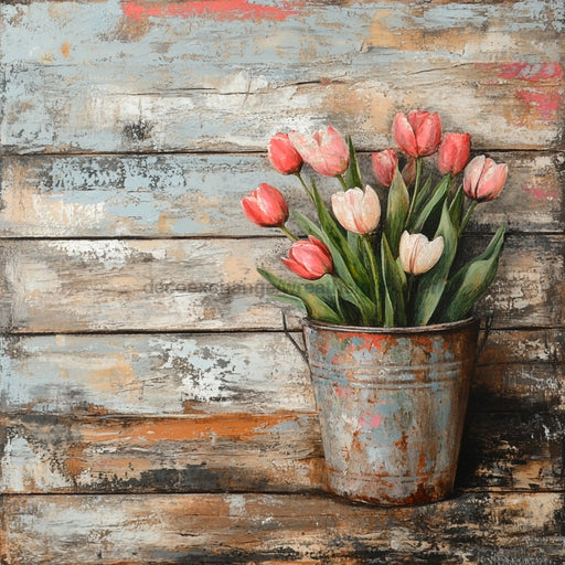 Floral Sign, Tulips Sign, DCO-02343, Sign For Wreath, 10x10 Metal Sign