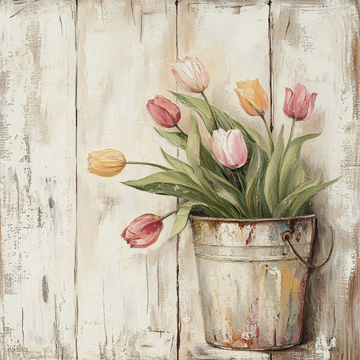 Floral Sign, Tulips Sign, DCO-02356, Sign For Wreath, 10x10 Metal Sign