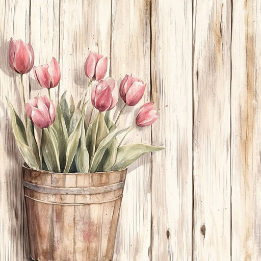 Floral Sign, Tulips Sign, DCO-02388, Sign For Wreath, 10x10 Metal Sign