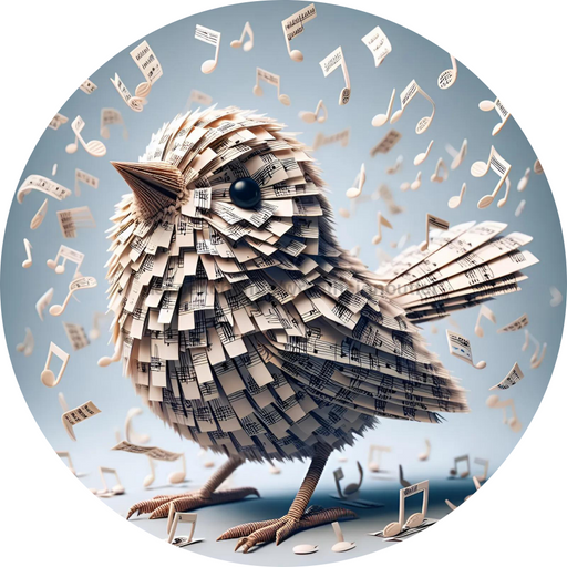 Flower Center Sign Bird Sc-Fc-0025 6’ Metal Round