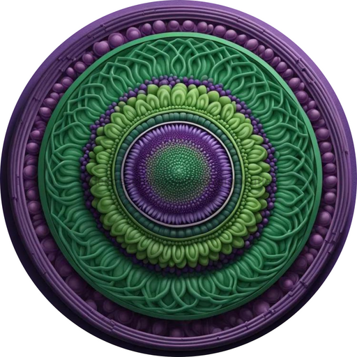 Flower Center Sign Geometric Sc-Fc-0007 6’ Metal Round