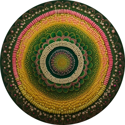 Flower Center Sign Geometric Sc-Fc-0016 6’ Metal Round