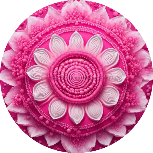 Flower Center Sign Geometric Sc-Fc-0017 6’ Metal Round