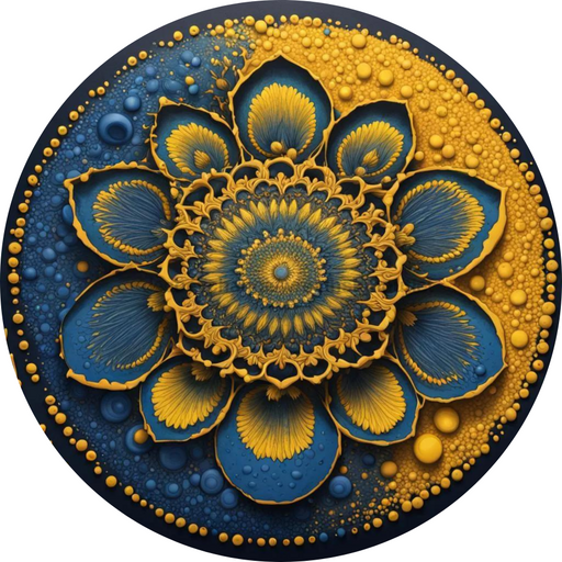 Flower Center Sign Geometric Sc-Fc-0018 6’ Metal Round