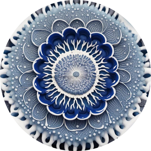 Flower Center Sign Geometric Sc-Fc-0019 6’ Metal Round