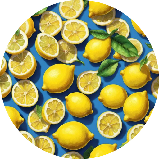 Flower Center Sign Lemon Sc-Fc-0011 6’ Metal Round