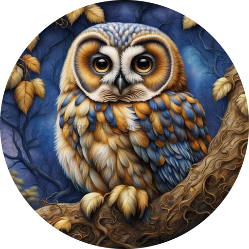 Flower Center Sign Owl Sc-Fc-0029 6’ Metal Round