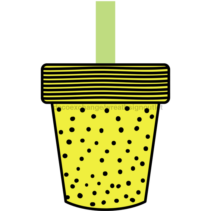 Flower Wreath Attachment, Flower Pot wood sign, DECOE-W-90030, 19" Door Hanger - DecoExchange®