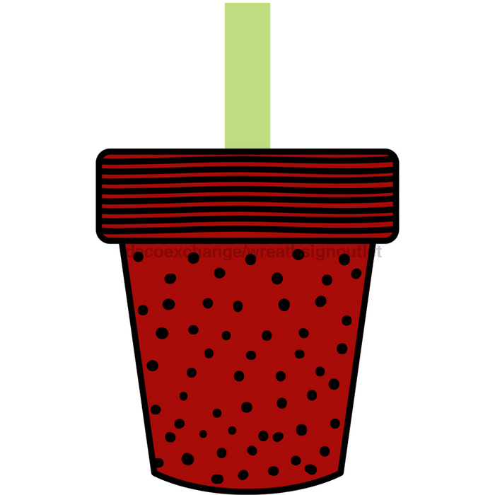 Flower Wreath Attachment, Flower Pot wood sign, DECOE-W-90031, 19" Door Hanger - DecoExchange®