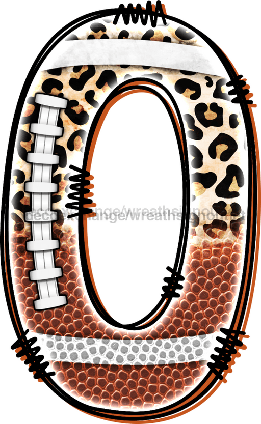 Football Initial Sign Door Hanger Wood Sign Decoe-W-301 22 O