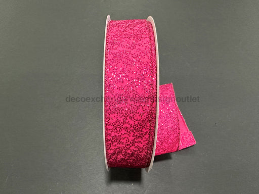 Fuchsia Glittered Stn 1.5’’X50Y 871-09-525 Ribbon