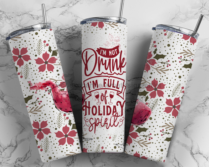 Full Of Holiday Spirit Tumbler 20 Oz Skinny Decoetumbler-315