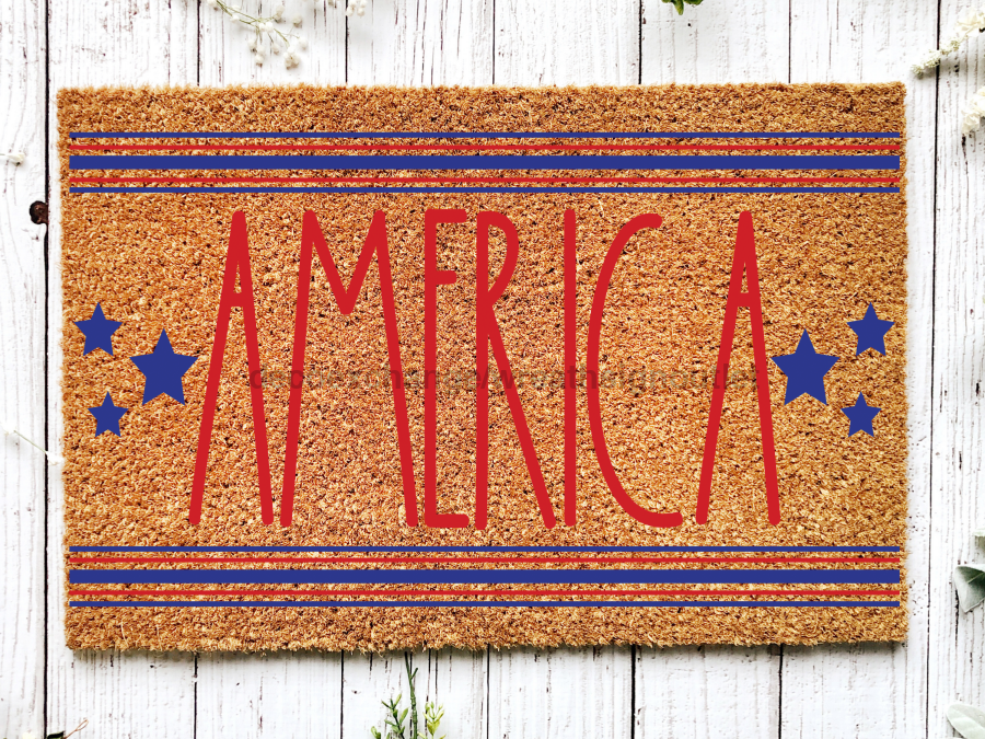 Funny Doormat, Coir Doormat, Welcome Mat, Housewarming Gift, America Welcome Doormat, Stars Front Door Doormat, Welcome Doormat, New Homeowner Gift DECOE-CM-103 - DecoExchange®