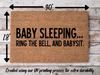 Funny Doormat, Coir Doormat, Welcome Mat, Housewarming Gift, Baby Sleeping Doormat, Baby Sleeping, Ring the Doorbell and Babysit Doormat, Front Door Doormat, Welcome Doormat, New Homeowner Gift DECOE-CM-073 - DecoExchange®