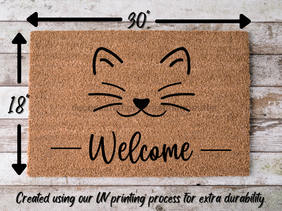 Funny Doormat, Coir Doormat, Welcome Mat, Housewarming Gift, Welcome (cat) Doormat, Cat Front Door Doormat, Welcome Doormat, New Homeowner Gift DECOE-CM-083 - DecoExchange®