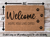 Funny Doormat, Coir Doormat, Welcome Mat, Housewarming Gift, Cats Welcome Doormat, Welcome, Hope You Like Cats! Front Door Doormat, Welcome Doormat, New Homeowner Gift DECOE-CM-099 - DecoExchange®