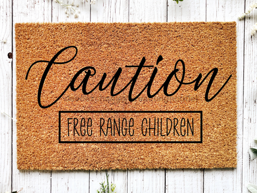 Funny Doormat, Coir Doormat, Welcome Mat, Housewarming Gift, Caution: Free Range Children Doormat, Children  Front Door Doormat, Welcome Doormat, New Homeowner Gift DECOE-CM-085 - DecoExchange®