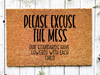 Funny Doormat, Coir Doormat, Welcome Mat, Housewarming Gift, Excuse the Mess Doormat, Front Door Doormat, Our Standards Lowered With Each Child Doormat, New Homeowner Gift DECOE-CM-124 - DecoExchange®