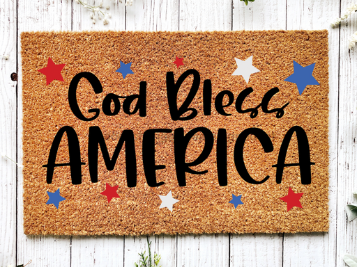 Funny Doormat, Coir Doormat, Welcome Mat, Housewarming Gift,  God Bless America Doormat, Front Door Doormat, July 4th Doormat, New Homeowner Gift DECOE-CM-119 - DecoExchange®