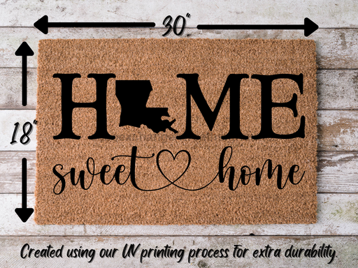 Funny Doormat, Coir Doormat, Welcome Mat, Housewarming Gift, Home Sweet Home Welcome Doormat, Louisiana Front Door Doormat, Welcome Doormat, New Homeowner Gift DECOE-CM-095 - DecoExchange®