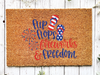 Funny Doormat, Coir Doormat, Welcome Mat, Housewarming Gift, July 4th Doormat, Front Door Doormat, Flipflops, Fireworks, and Freedom Doormat, New Homeowner Gift DECOE-CM-117 - DecoExchange®