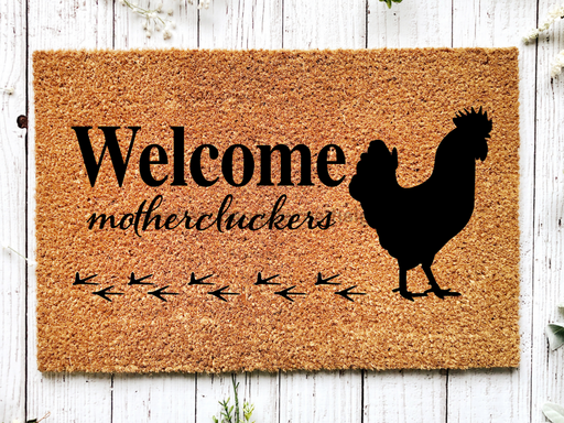 Funny Doormat, Coir Doormat, Welcome Mat, Housewarming Gift, Welcome Mothercluckers Doormat, Chicken Front Door Doormat, Welcome Doormat, New Homeowner Gift DECOE-CM-081 - DecoExchange®