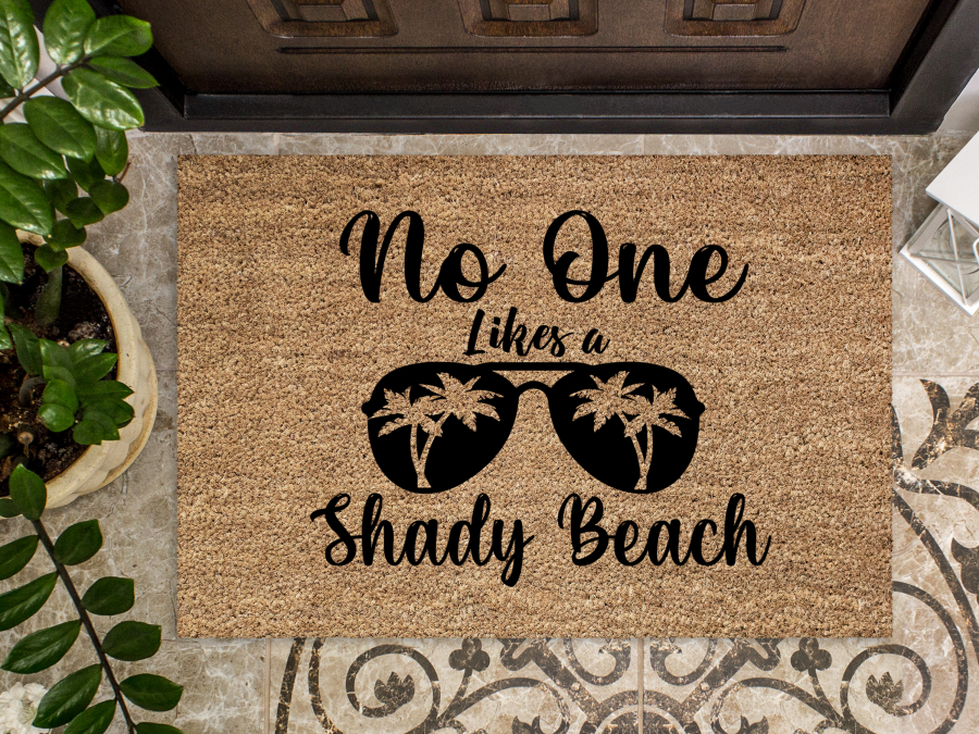 Funny Doormat, Coir Doormat, Welcome Mat, Housewarming Gift, No One Likes a Shady Beach Doormat, Front Door Doormat, Sunglasses Doormat, New Homeowner Gift DECOE-CM-134 - DecoExchange®