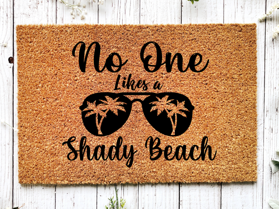 Funny Doormat, Coir Doormat, Welcome Mat, Housewarming Gift, No One Likes a Shady Beach Doormat, Front Door Doormat, Sunglasses Doormat, New Homeowner Gift DECOE-CM-134 - DecoExchange®