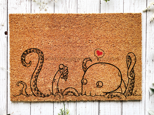 Funny Doormat, Coir Doormat, Welcome Mat, Housewarming Gift, Octopus Welcome Doormat, Octopus and Tentacles Front Door Doormat, Welcome Doormat, New Homeowner Gift DECOE-CM-105 - DecoExchange®