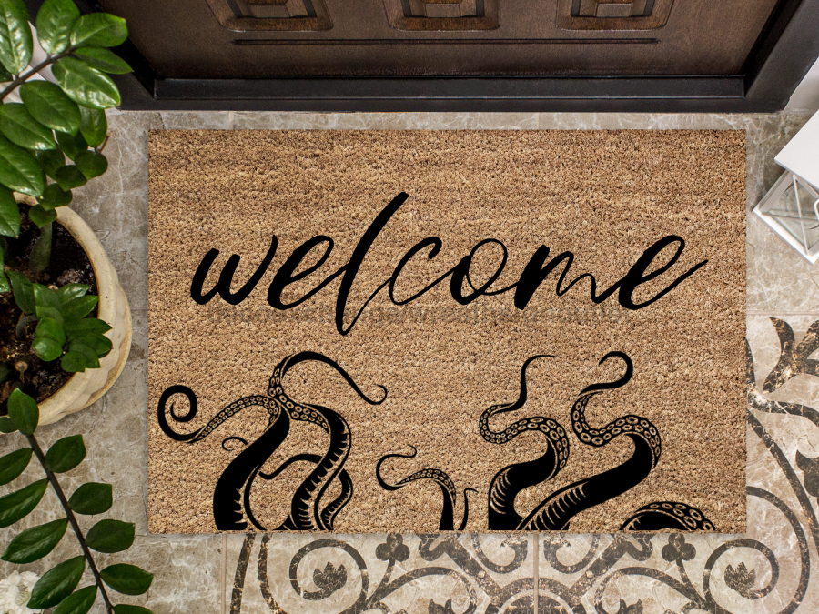 Funny Doormat, Coir Doormat, Welcome Mat, Housewarming Gift, Octopus Doormat, Tentacles  Front Door Doormat, Welcome Doormat, New Homeowner Gift DECOE-CM-084 - DecoExchange®