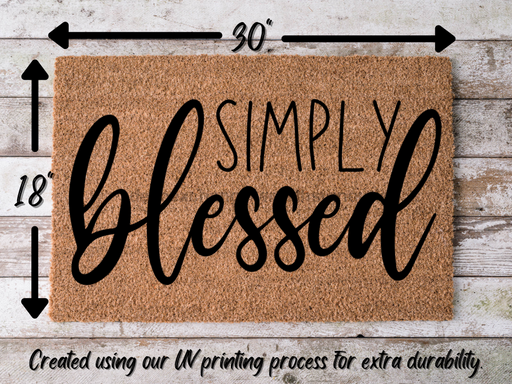 Funny Doormat, Coir Doormat, Welcome Mat, Housewarming Gift,  Simply Blessed Doormat, Front Door Doormat,  Doormat, New Homeowner Gift DECOE-CM-152 - DecoExchange®