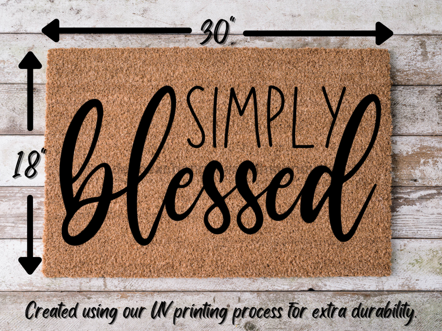 Funny Doormat, Coir Doormat, Welcome Mat, Housewarming Gift,  Simply Blessed Doormat, Front Door Doormat,  Doormat, New Homeowner Gift DECOE-CM-152 - DecoExchange®