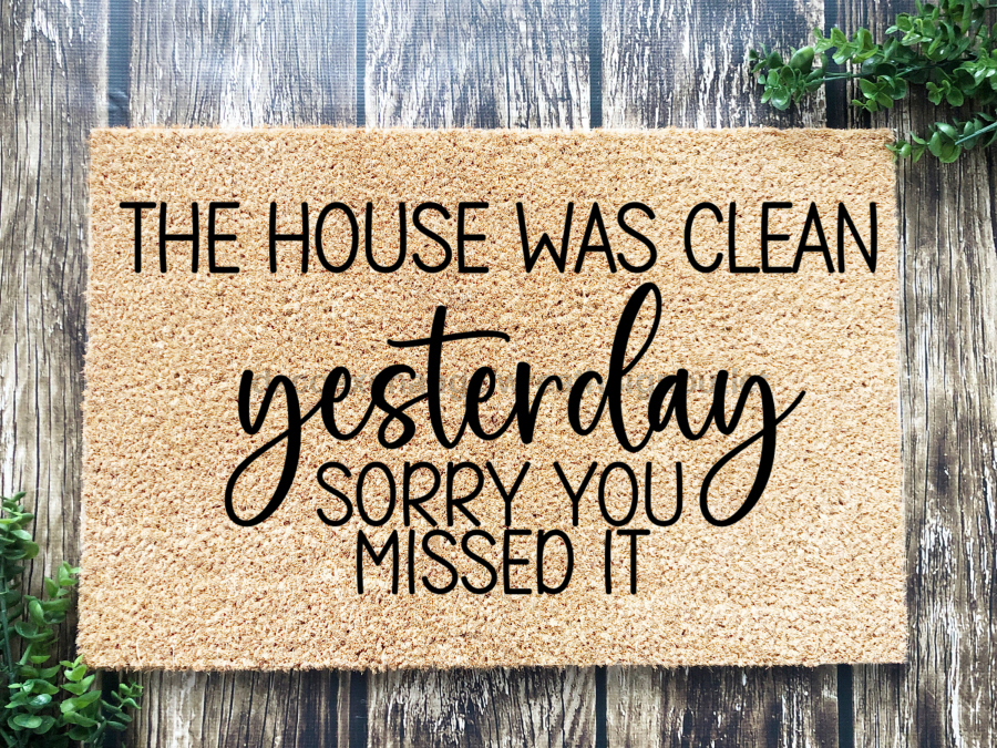 Funny Doormat, Coir Doormat, Welcome Mat, Housewarming Gift,  The House was Clean Yesterday Doormat, Front Door Doormat,  Sorry You Missed It Doormat, New Homeowner Gift DECOE-CM-125 - DecoExchange®